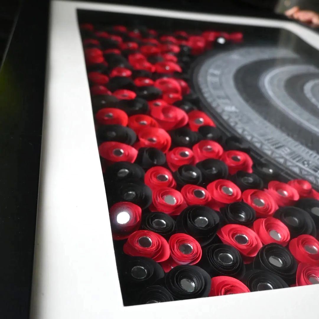 Mandala with Quilled Roses 76X60cm