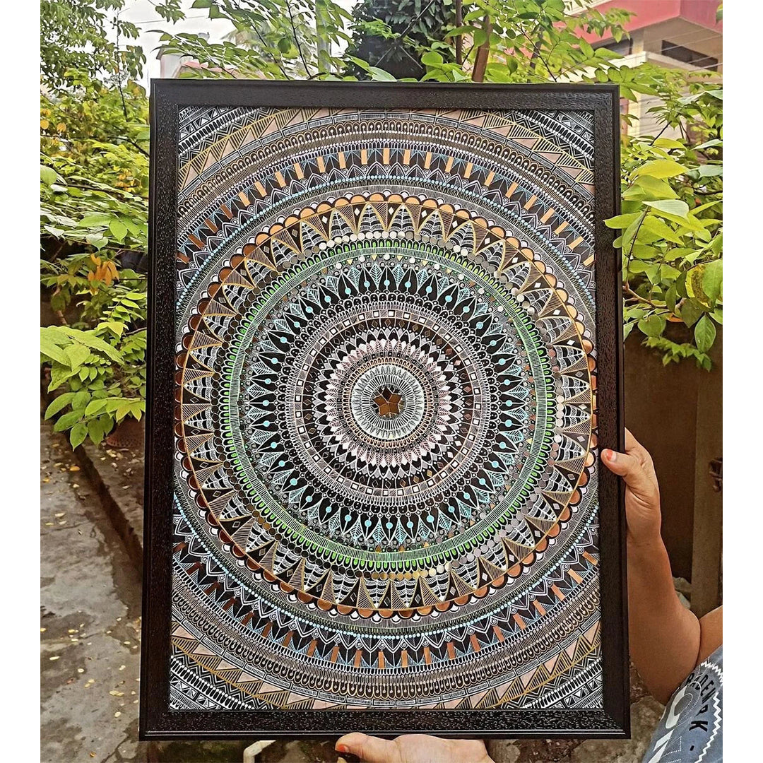 Wellness Decor Handmade Mandala Art 46x64cm