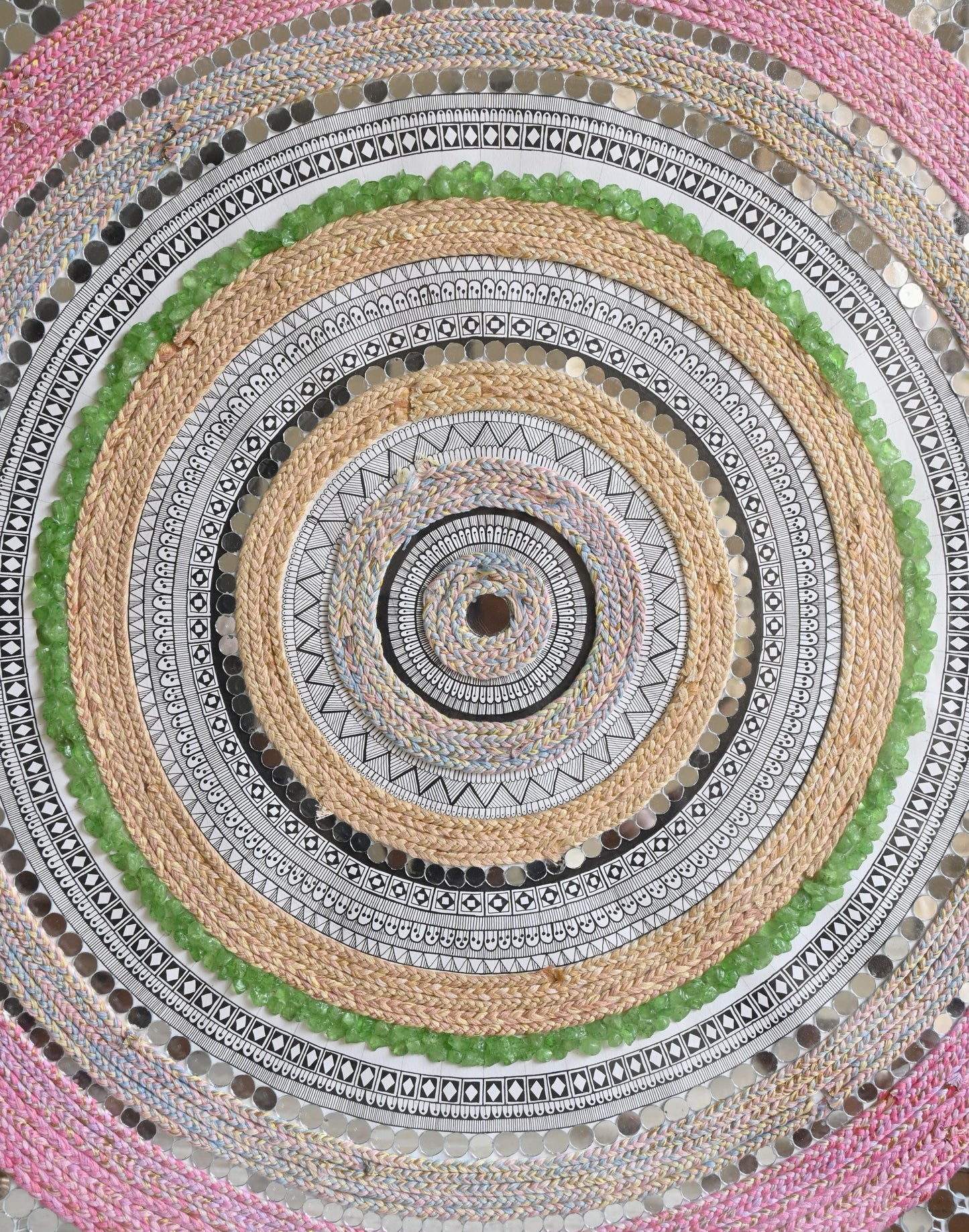 Threads of Infinity - Handmade Mandala Art 64x46cm