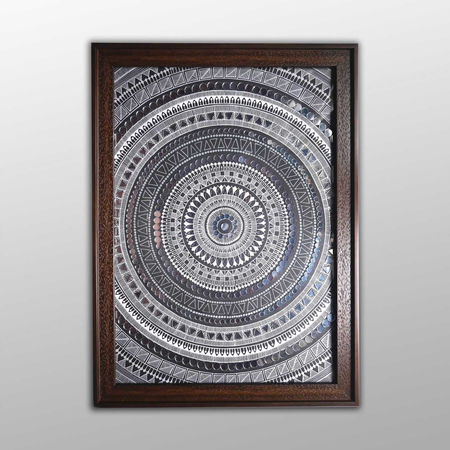 Moonlight - Handmade Mandala Art - 44x32cm