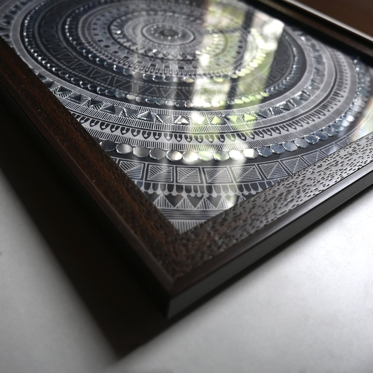 Moonlight - Handmade Mandala Art - 44x32cm