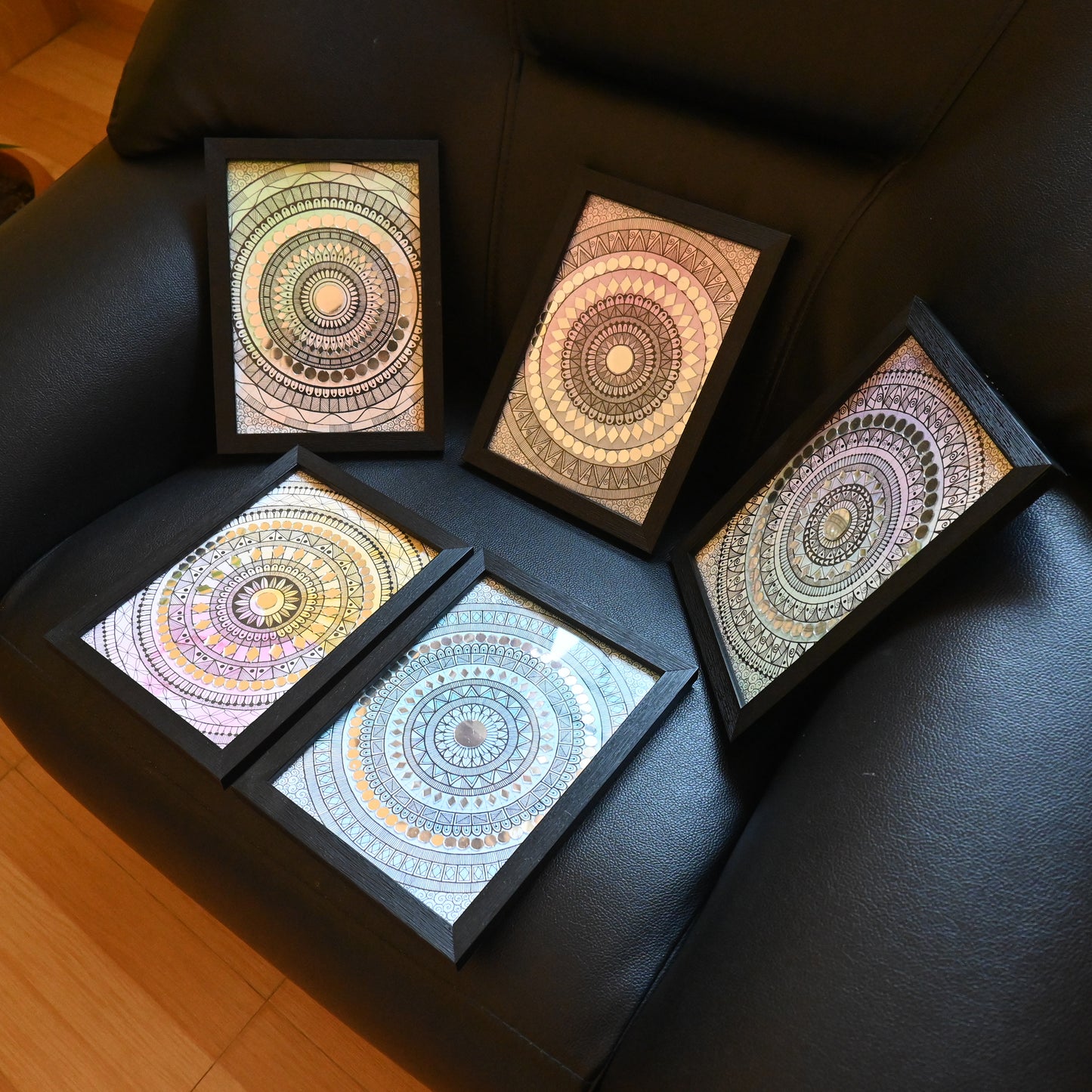 Pack Of Handmade Mandala Art Pieces 23x17cm