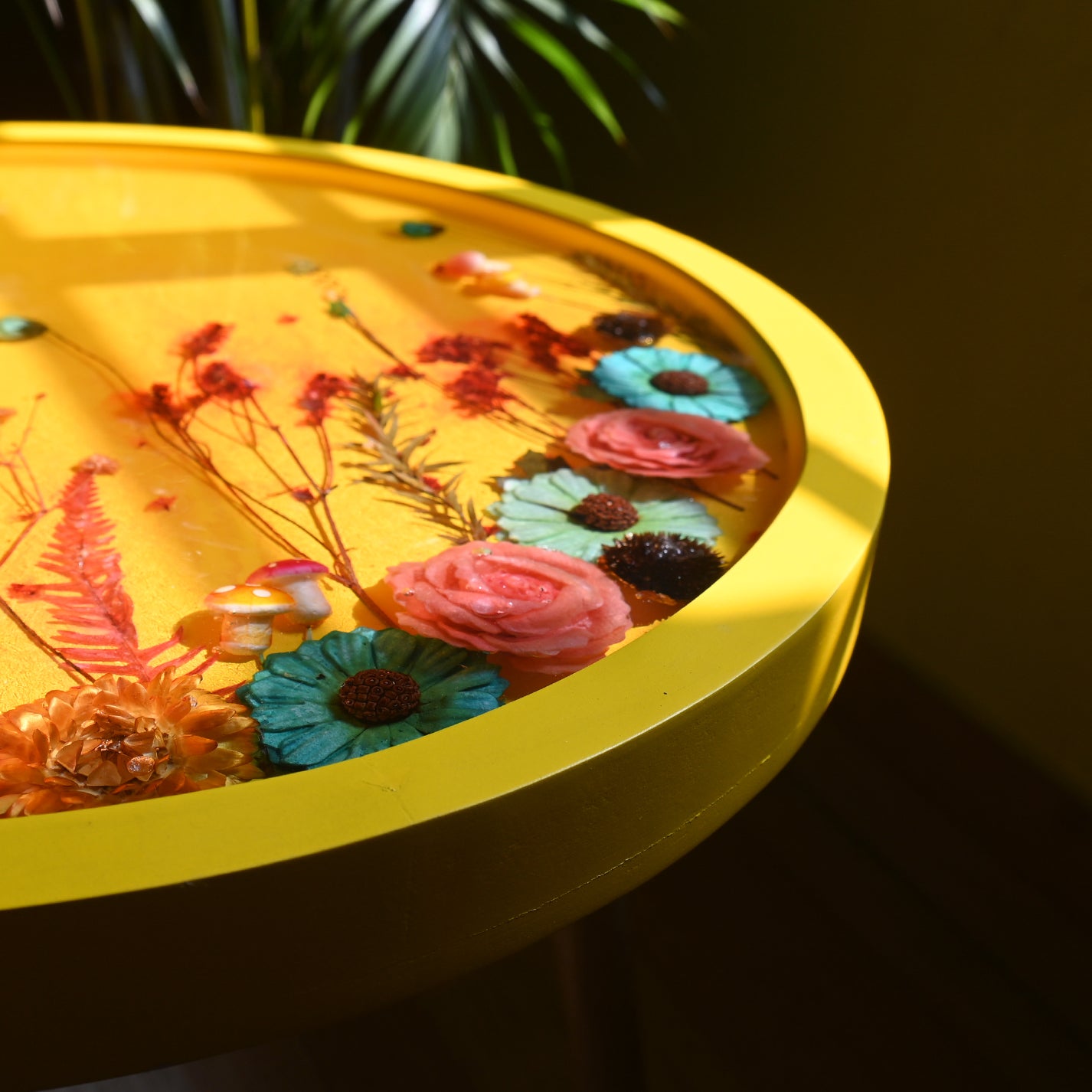 Whispering Petals - Handmade Epoxy Resin Table