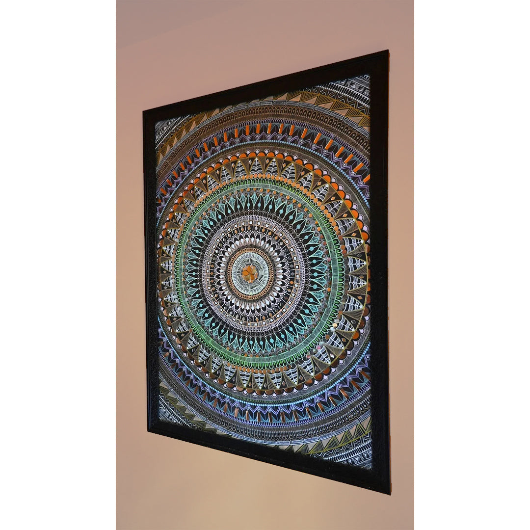 Wellness Decor Handmade Mandala Art 46x64cm