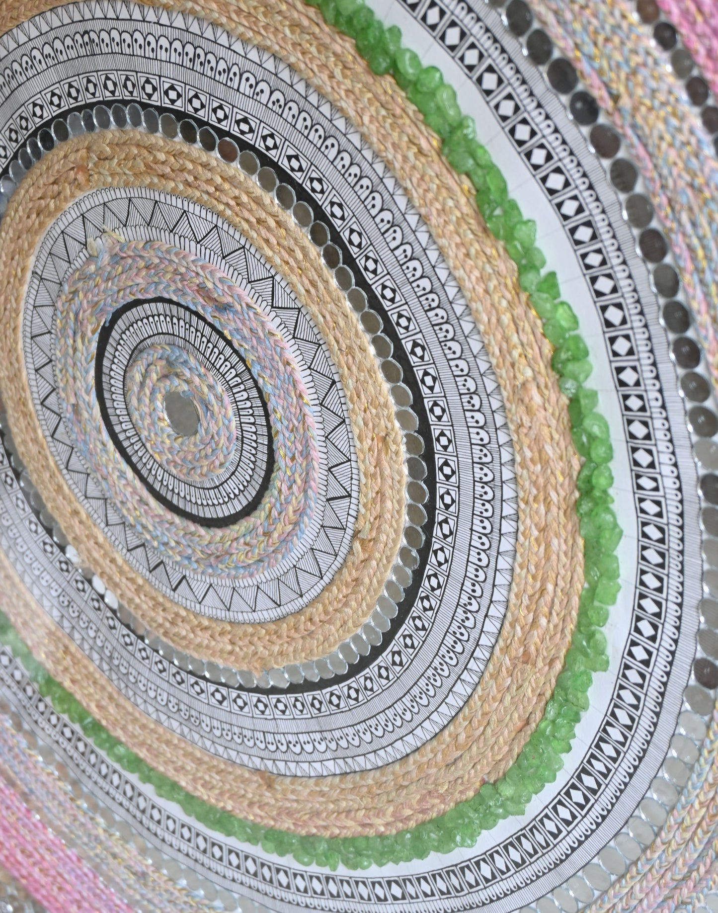 Threads of Infinity - Handmade Mandala Art 64x46cm