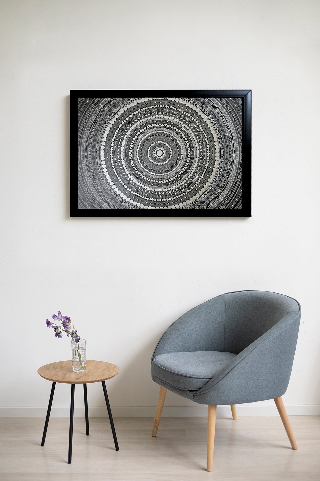 Moonlight 2.0 - Handmade Mandala Art - 64x46cm