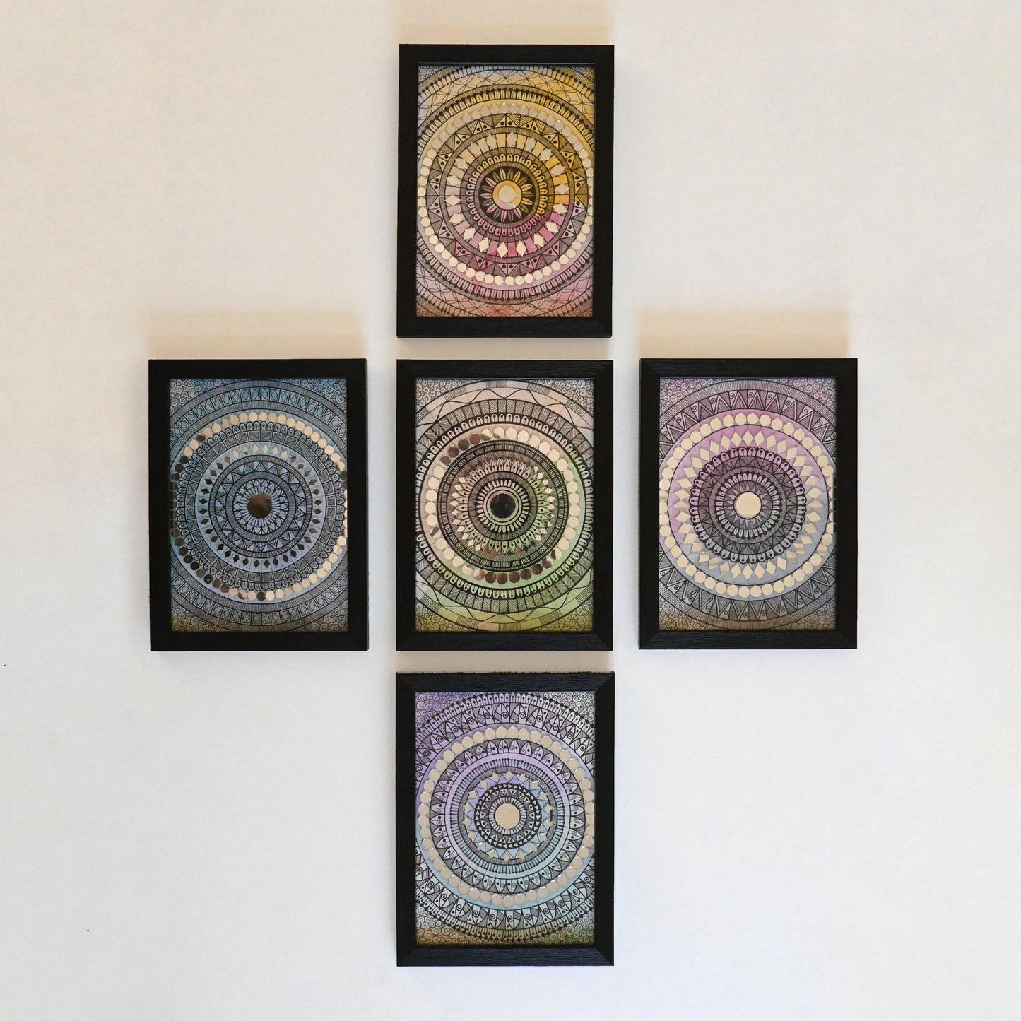 Pack Of Handmade Mandala Art Pieces 23x17cm