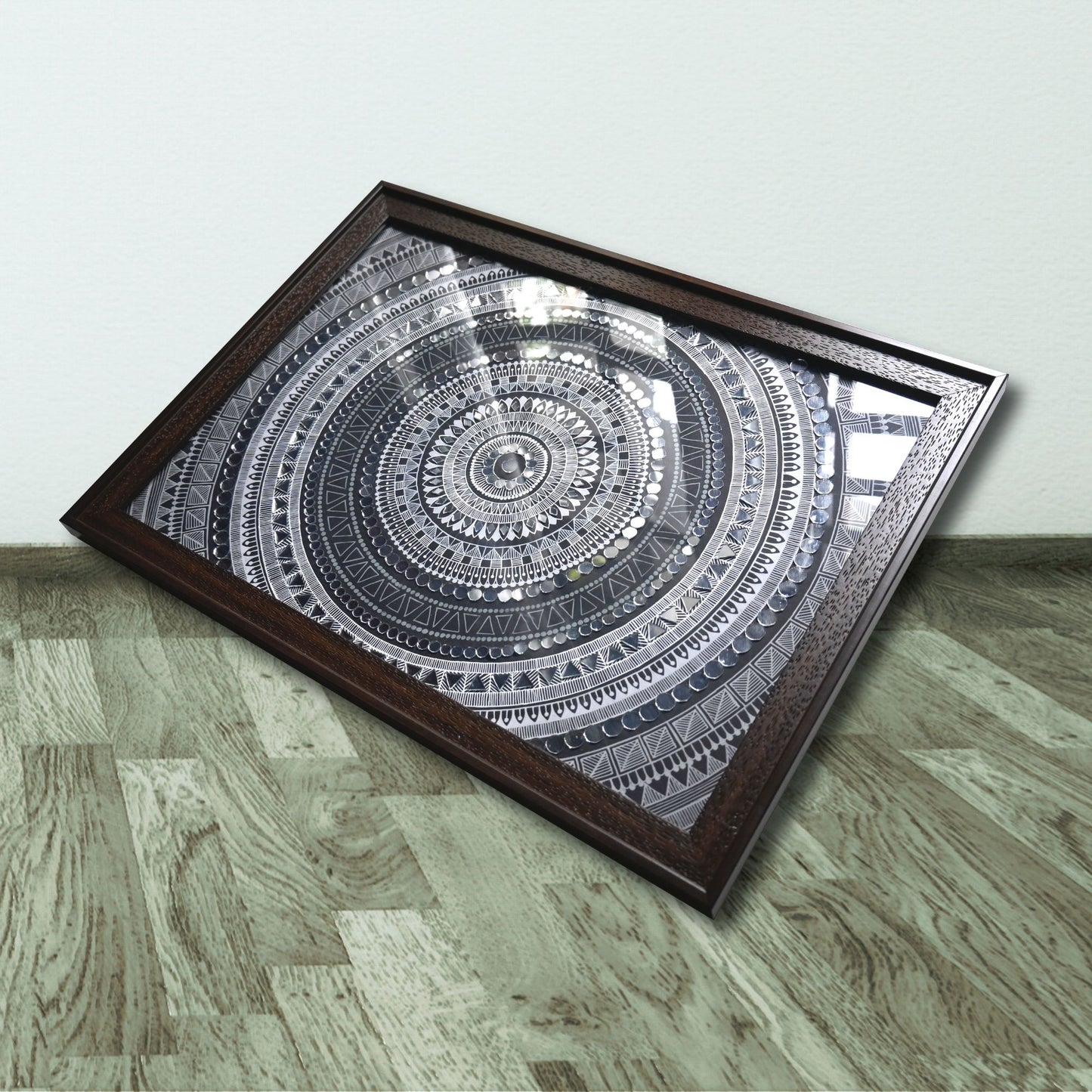 Moonlight - Handmade Mandala Art - 44x32cm