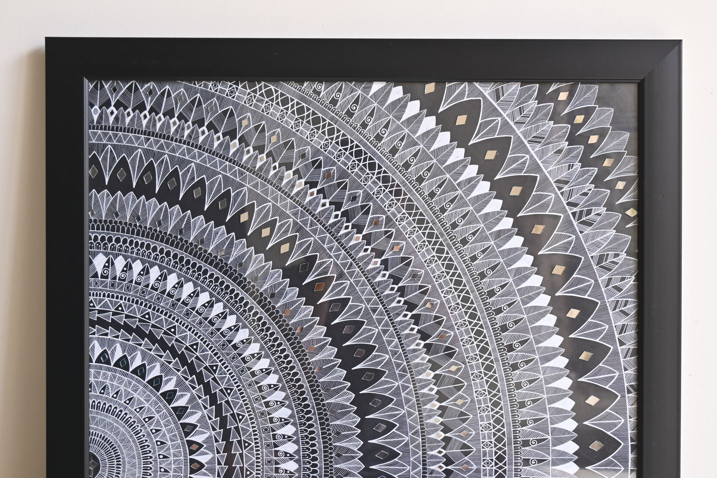 The Half Circle - Mandala Art Handcrafted 64x46cm