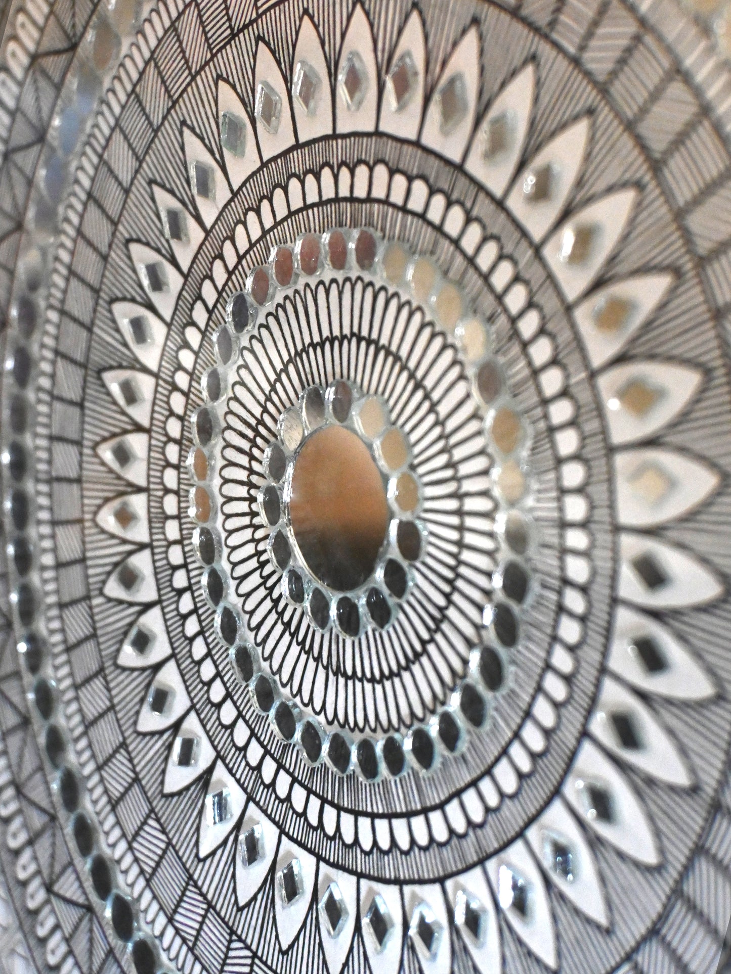Classic BnW – Handcrafted Bohemian Mandala Wall Art - 63x63cm