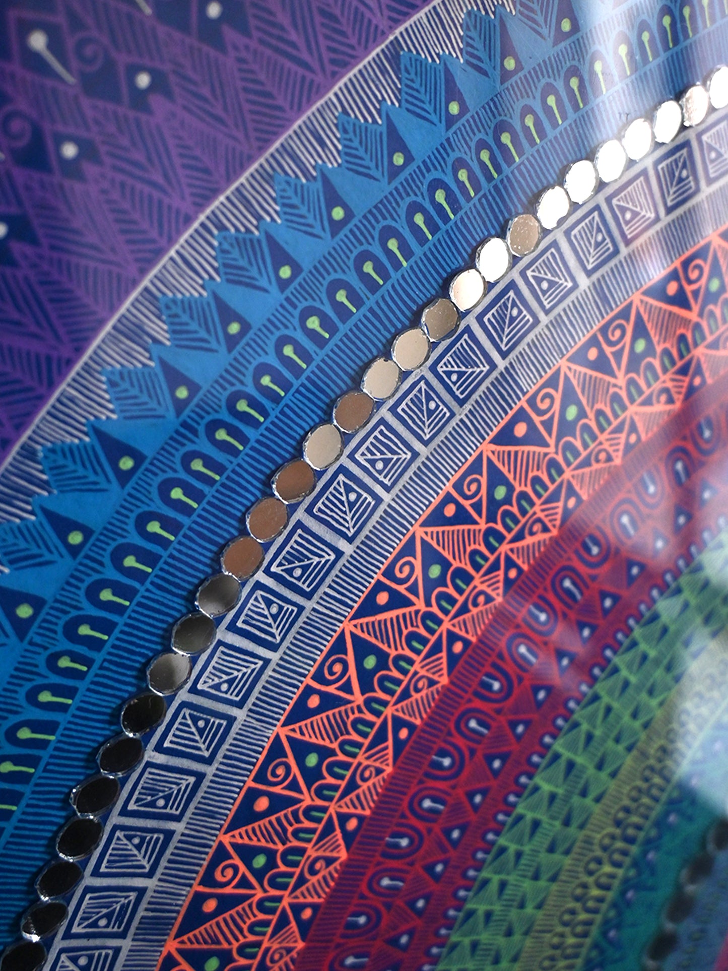 Indigo - Handmade Mandala - 77x63cm