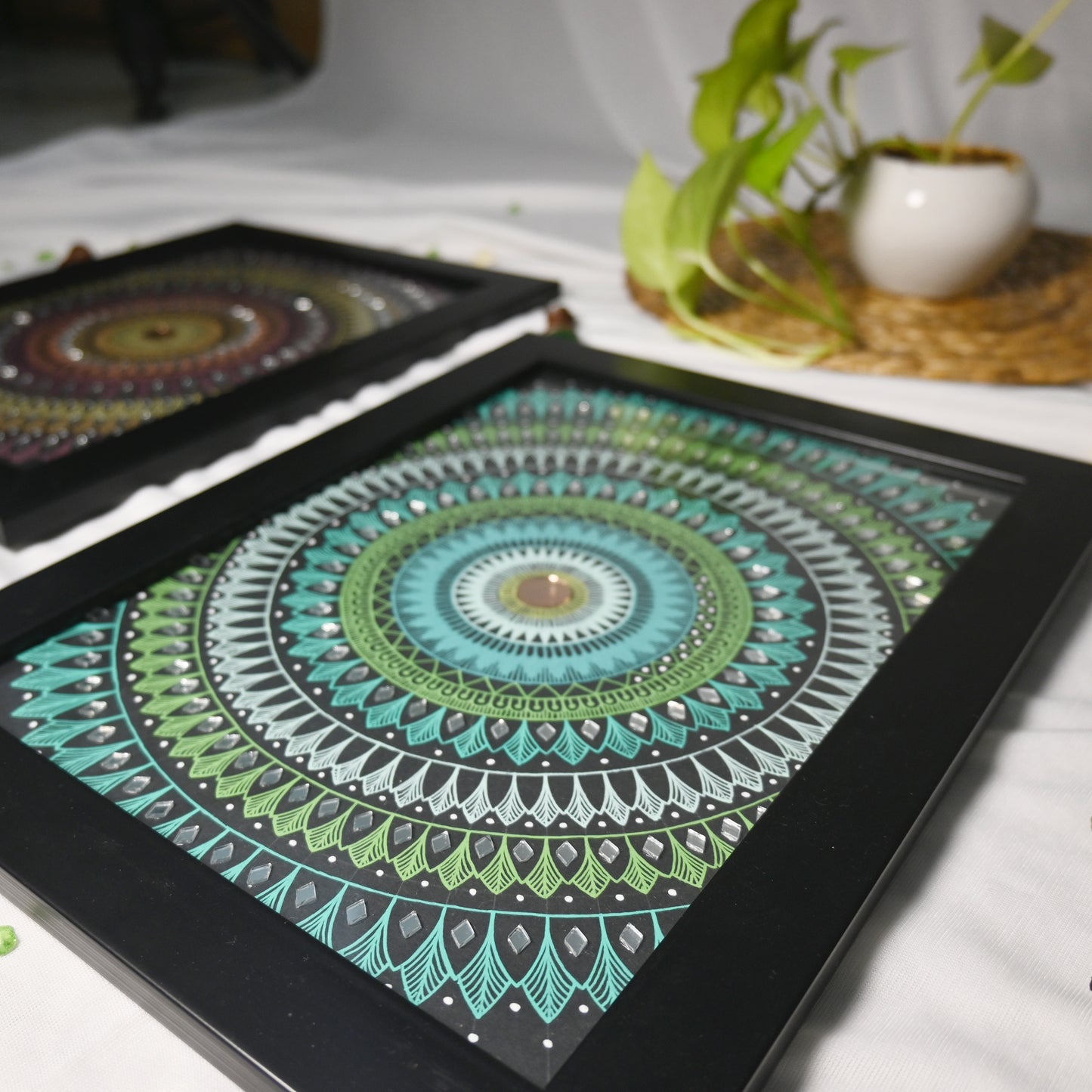 Symphony Of Circles -  Pack Of 4 Mandala Art 26x35cm