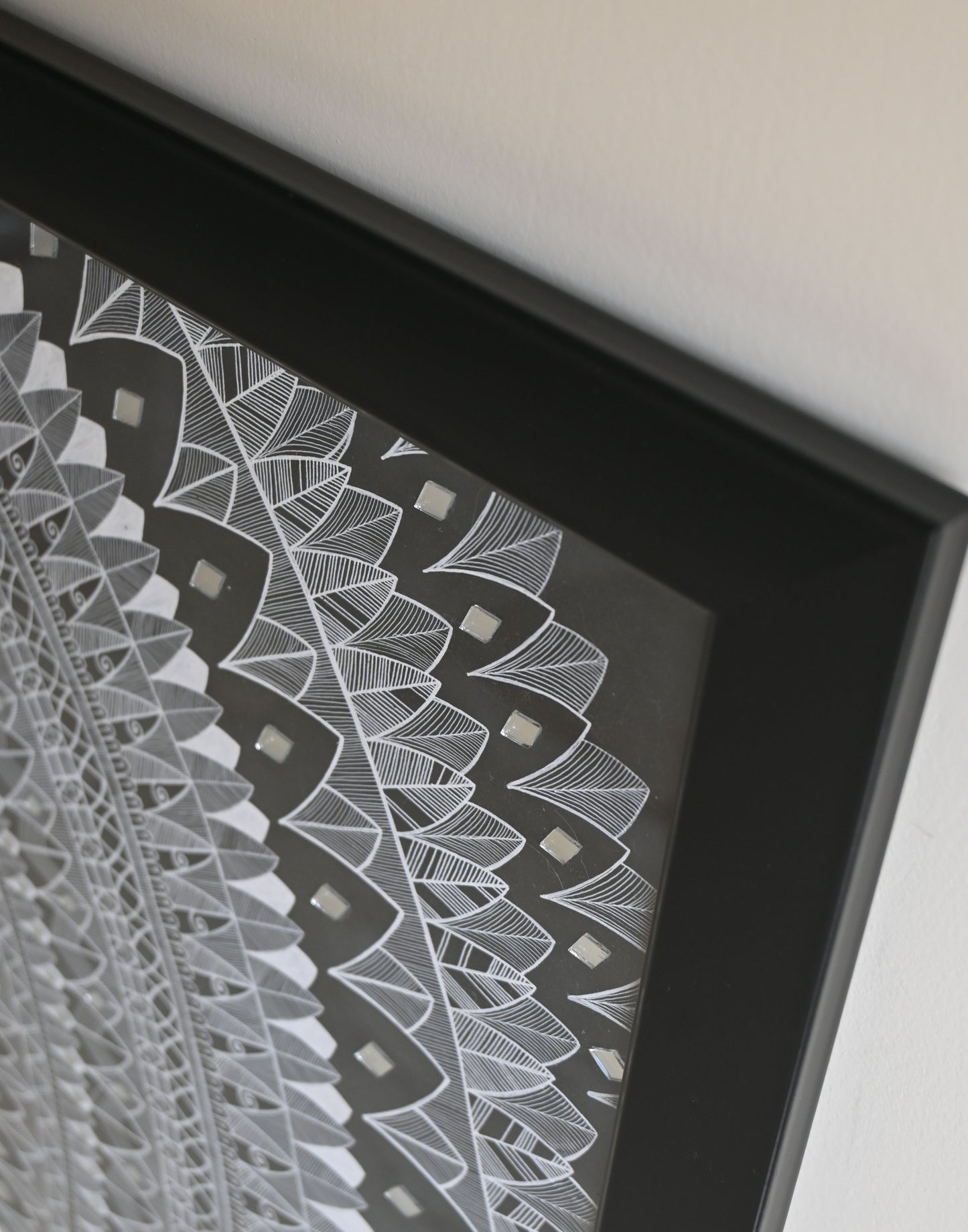 The Half Circle - Mandala Art Handcrafted 64x46cm