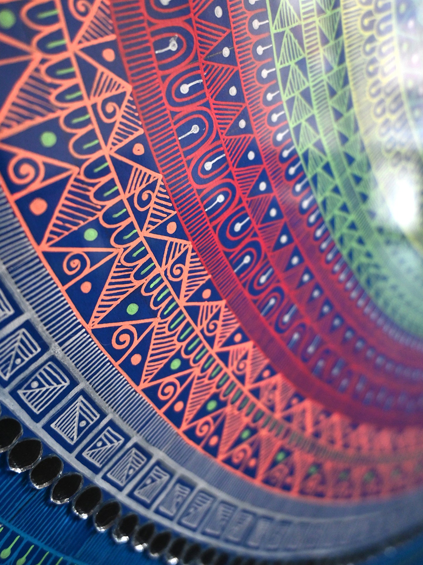 Indigo - Handmade Mandala - 77x63cm