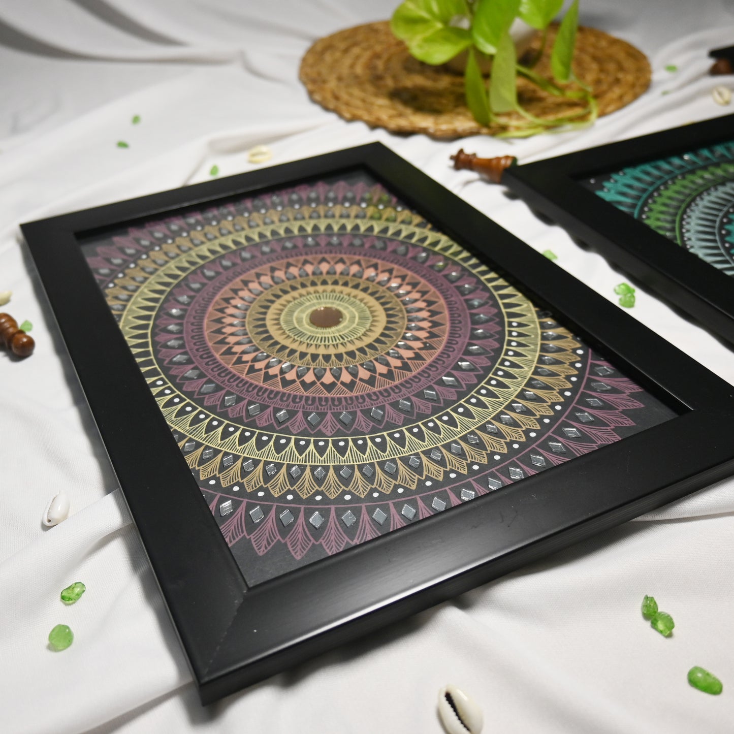 Symphony Of Circles -  Pack Of 4 Mandala Art 26x35cm