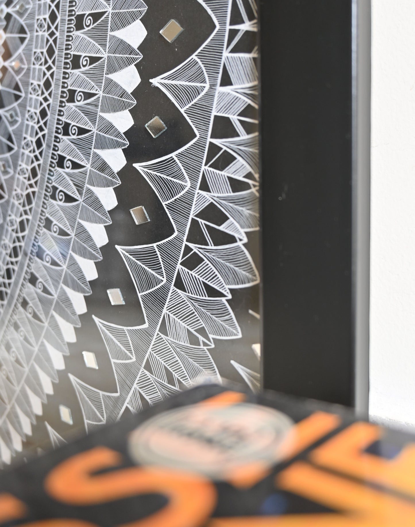 The Half Circle - Mandala Art Handcrafted 64x46cm