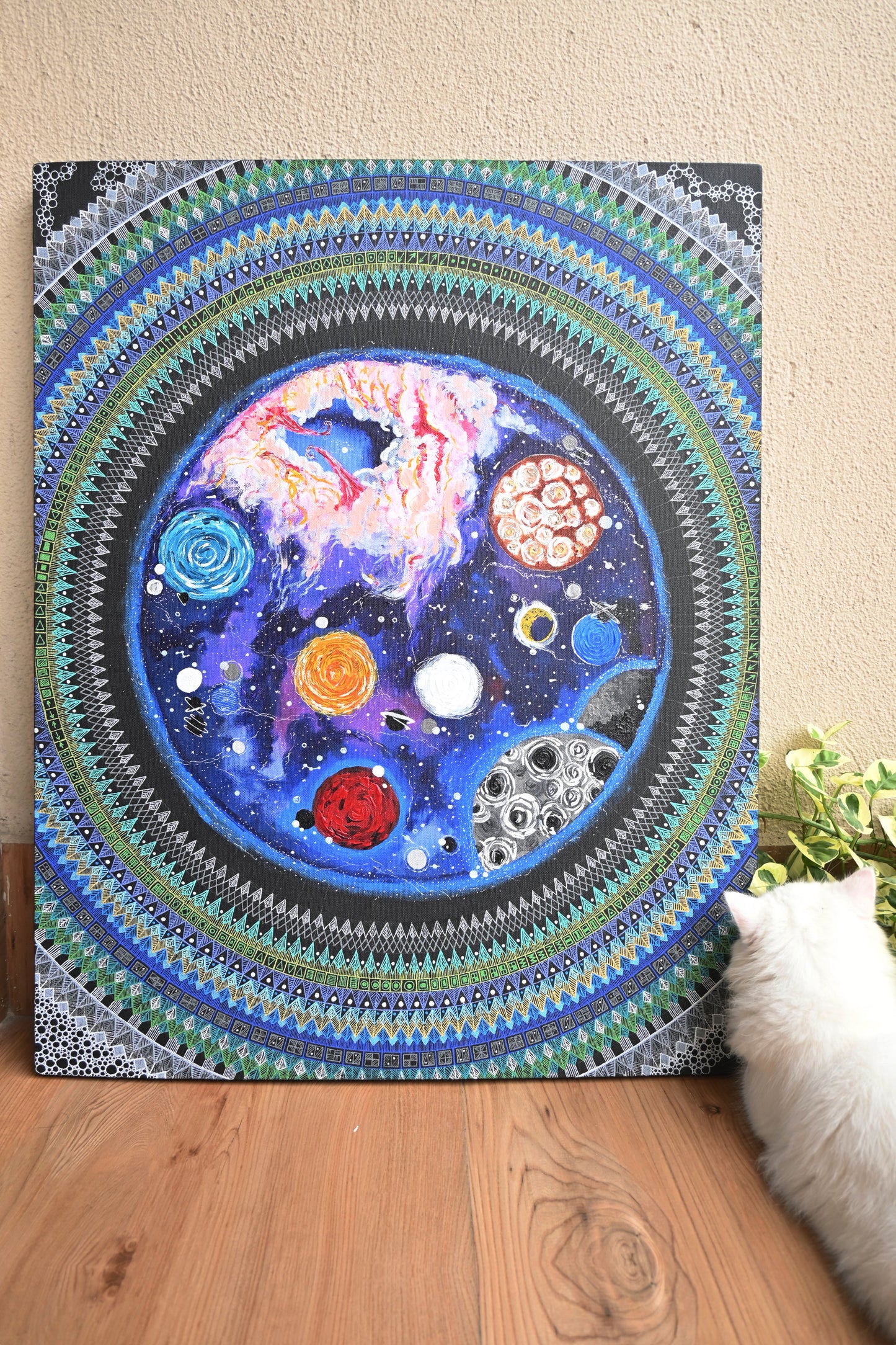 Spiritual Cosmic Mandala Art - 61x76cm